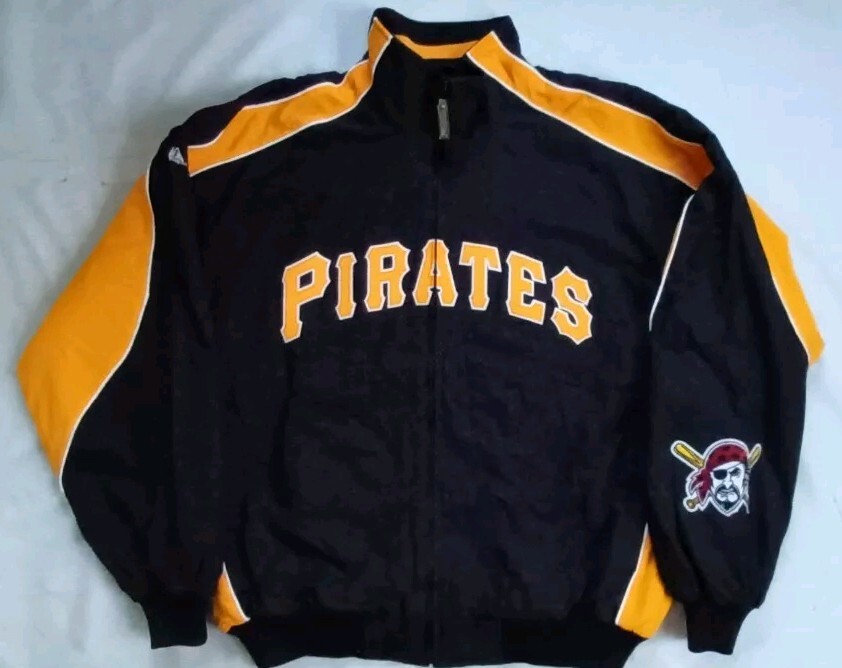 VINTAGE MAJESTIC AUTHENTIC COLLECTION PITTSBURGH PIRATES FULL ZIP
