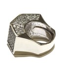 14k white gold 5.98ct SI2 H mens diamond cluster band ring 39.3g estate size 9 — photo 4