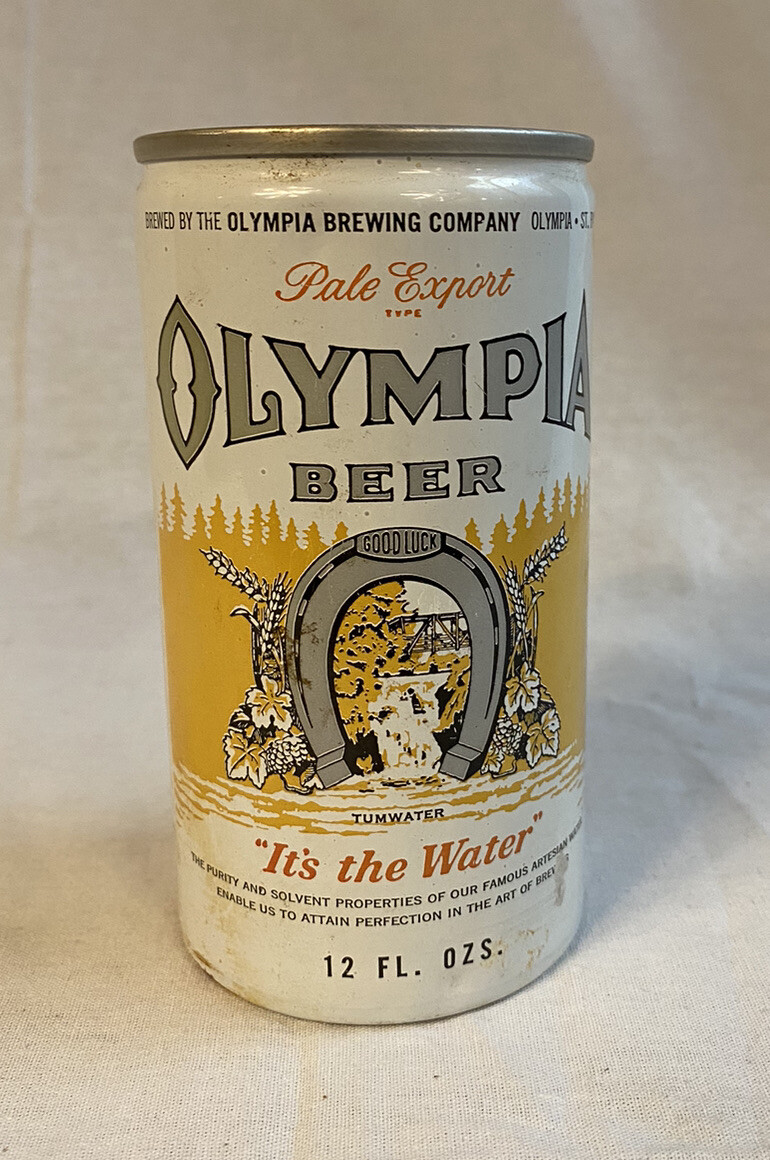 Vintage Olympia Beer Pale Export Type “It's the Water” Can