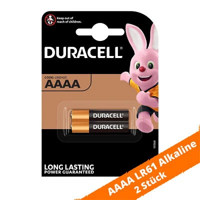 2 x Duracell Mini AAAA LR61 MN2500 LR8D425 1,5V 4061 Alkaline Battery 1 x 2er - Bild 1 von 2