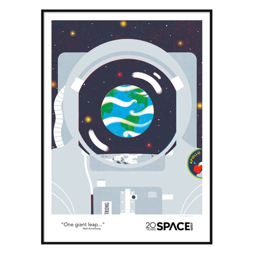 One Giant Leap 20 Years Space Com Poster Art A2 A3 - Picture 4 of 5