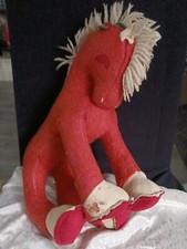 Rare Old Antique Stuffed Straw Horse Handmade Estate Stuffed Animal