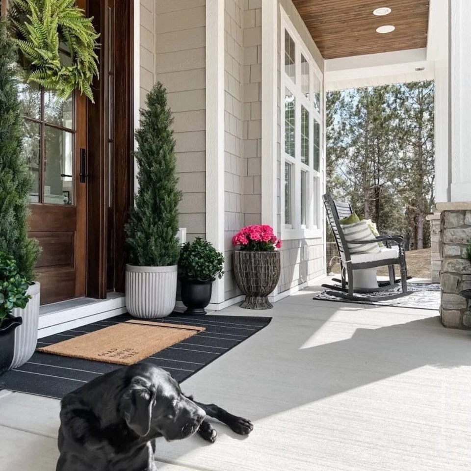 Árbol topiario artificial de pino de cedro de 6' decoración del hogar UV (interior/exterior) Foto 4 de 4