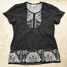 White Cross Scrub Top