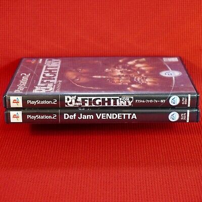 Def Jam PS2 Lot 2 Set Vendetta Fight For NY Sony Playstation2 HiP Hop Japan  JP