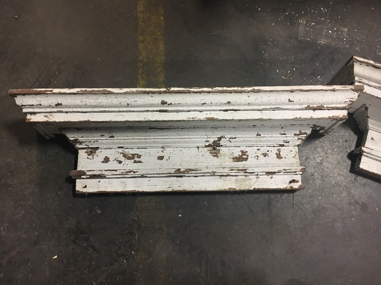 c1870 victorian farm house window header pediment - heavy molding 40
