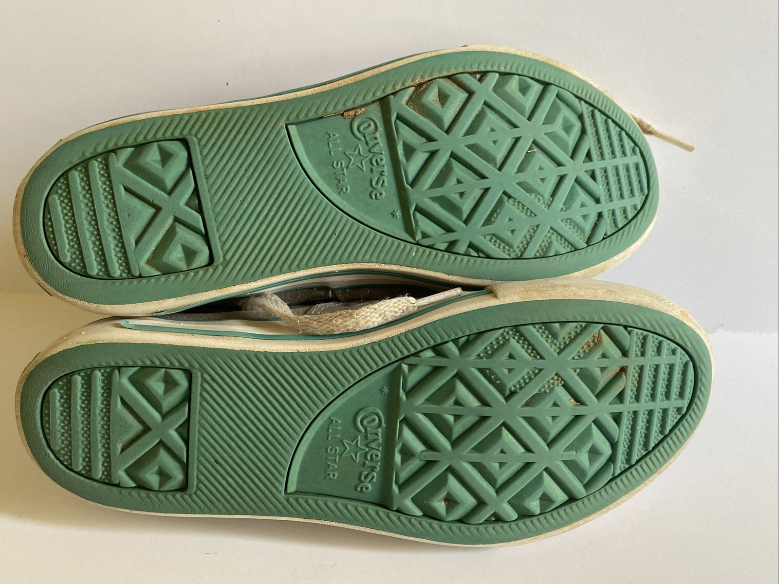 Converse All Star Youth Size 2 Teal on Gray Low Top Lace Up Athletic Shoes thumbnail 7