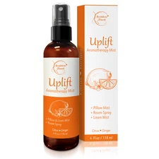 Uplift Aromatherapy Spray - Ginger & Citrus - Room, Linen & Pillow Mist 4oz
