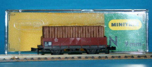 Offener Güterwagen - Holz // Minitrix 51 3251 00 // Spur N | Zustand: Neu