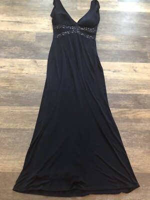 Blondie Nites By Stacy Skylar Blue Low Cut Criss Cross Drape Back