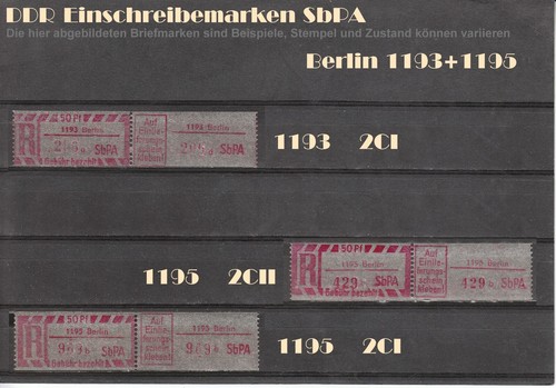 DDR R-Zettel SbPA Einschreibemarken BERLIN 1114 bis 1199 postfrisch ** LOT - Bild 18 von 19