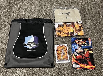 CAPCOM CUP Pro Tour Twitch San Francisco VIP Shirt Comic Street Fighter Set RARE