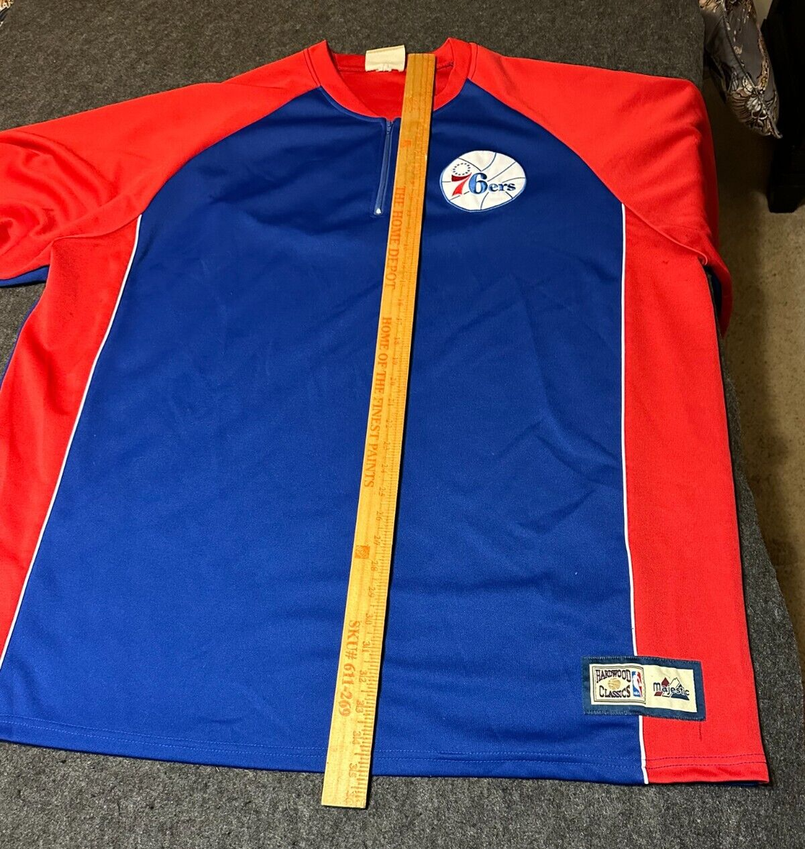 SIXERS Majestic ジャケット ネイビー Vintage Hardwood Classics Philadelphia Sixers 76ers Majestic
