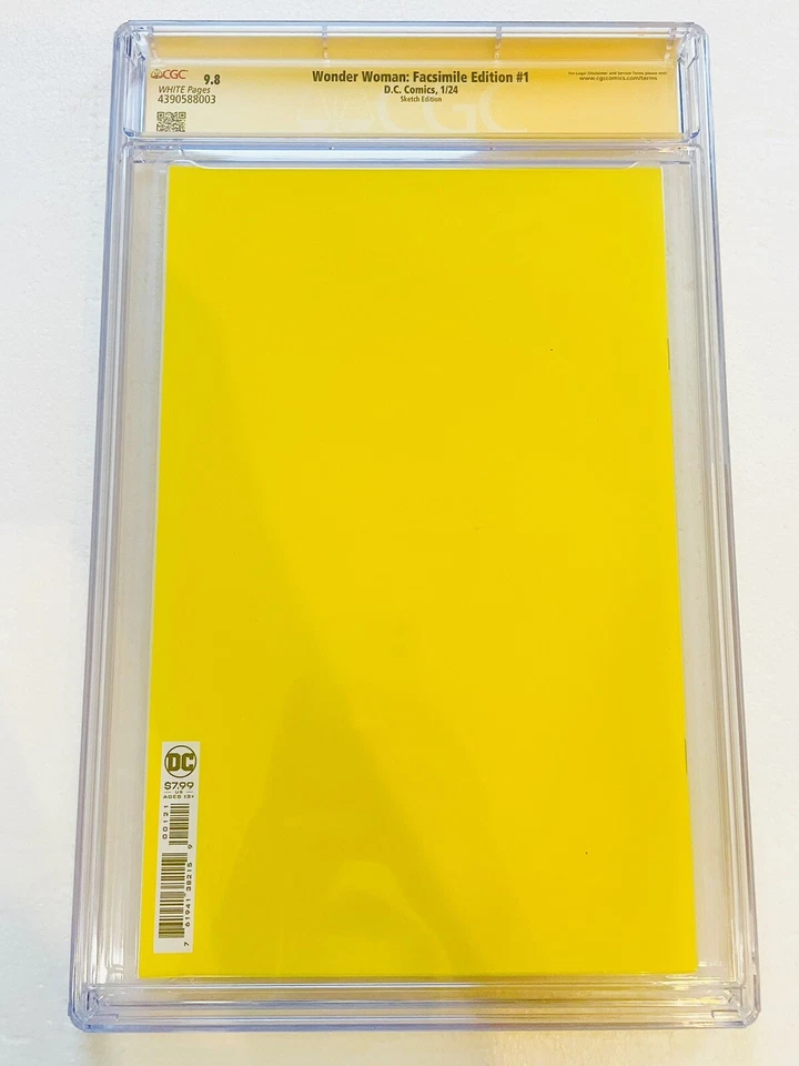 Wonder Woman #1 CGC 9.8 SS Blank Facsimile Edition Signed &Sketched Mitch Gerads - Image 2 of 2