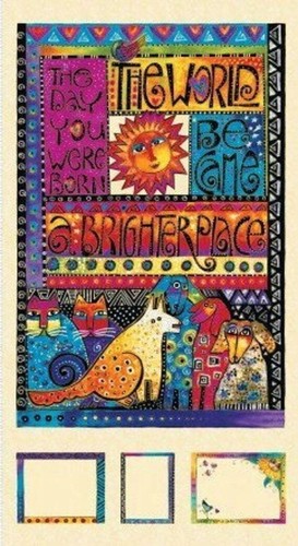 LAUREL BURCH LAUREL LAND FABRIC stripes OOP FQ's Fat Quarters Bundle - Picture 2 of 2
