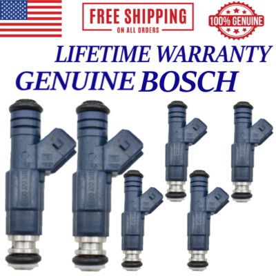NEW OEM BOSCH 6pcs Fuel Injectors For 1996-2003 Cadillac, Saab 3.0L & 2.5L V6