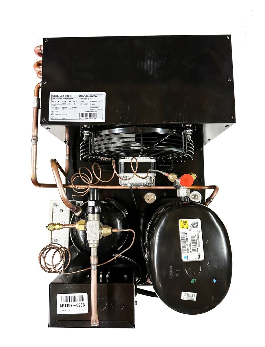Indoor Condensing Unit QT AKA9462ZXA Unit 3/4 HP, R404A Med Temp 115V/1PH Indoor Condensing Unit QT AKA9462ZXA Unit 3/4 HP, R404A Med Temp 115V/1PH