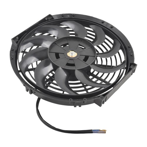 2PCS 12" Black Slim Fan Push Pull Electric Radiator Engine Cooling 12V Mount Kit - Picture 8 of 10