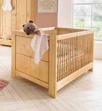Babybett Guldborg 140 x 70 cm Kinderbett mit Sprossen Kiefer massiv