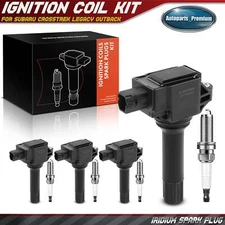 4x Ignition Coil & IRIDIUM Spark Plug Kits for Subaru Crosstrek 2016-2017 Legacy
