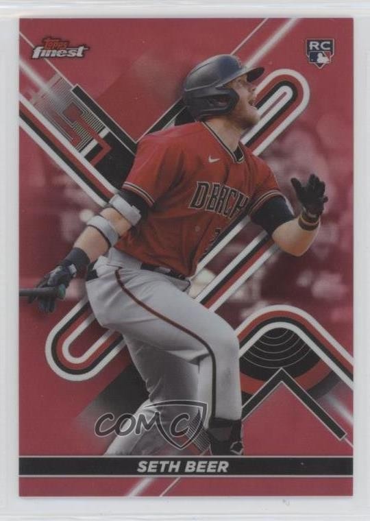 2022 Topps Finest Red Refractor 4/5 Seth Beer #18 Rookie RC 4f5