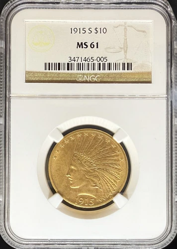 1915-S $10 Indian MS61 NGC (#PA3471465005)