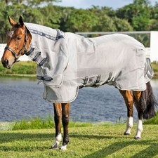 Horseware Ireland Silver/Navy&White&Beige 130cm Fliegendecke Rambo Protector