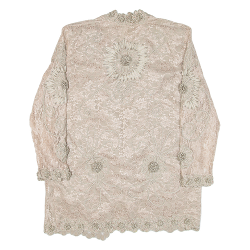 Chaqueta Mujer Beige Encaje M - Imagen 3 de 6