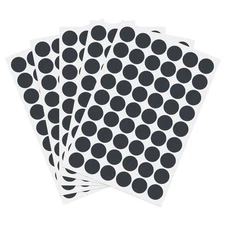 270 Pieces 21mm/0.83" Screw Hole Sticker, Black, 5 Sheet