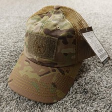 NEW Beretta Hat Cap Mens One Size Brown Camo Trucker Mesh Tac Patch Trident