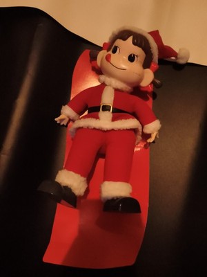 Peko Chan Puppe Outfit Weihnachtsmann rot weiß, Maskottchen Figur, Milky Fujiya