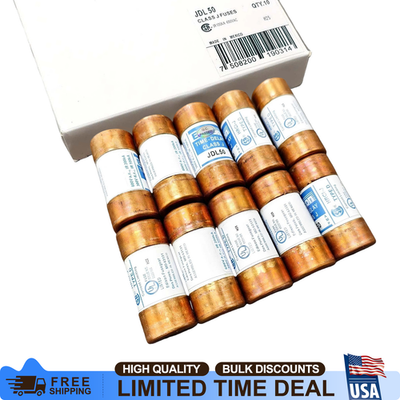 #ad 10pcs New Class J Time Delay Fuse for Edison JDL 50 JDL 50A 50Amp $186.98