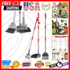 Pooper Scooper, Long Handle Dog Pooper Scooper, Heavy Duty Stainless Steel Ra...