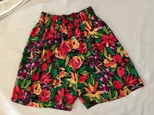 Women' s 80's shorts hight waist pull on bright colors pockets SP