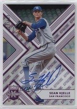 2018 Panini Elite Extra Edition Aspirations Purple /100 Sean Hjelle #44 Auto s3g