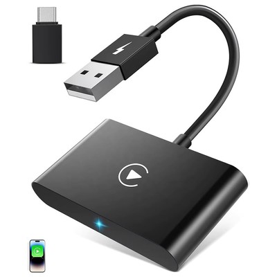 Wireless CarPlay Adapter 2025 for Apple Devices - Bluetooth Converter for Wir...