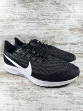 Men's Nike Air Zoom Pegasus 36 Black Running Shoes Sz 10.5 Athletic Gym EUC 