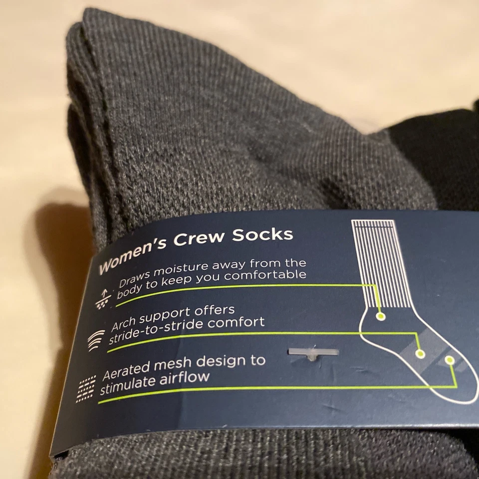 Женские Tek Gear 10 упаковки экипажа носки размер 9-11 обуви 4-10 различных цветов - Изображение 3 из 4