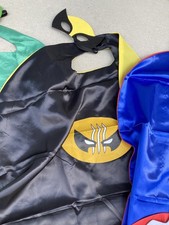 7 Superhero Masks and Capes Various for Halloween Dress Up Role Play Child Size