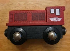 Maxim Thomas Brio  Enterprises Magnetic Wooden Train Car Red 13 Engine 