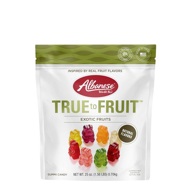 Albanese World'S Best True to Fruit Exotic Fruits |25Oz Bag of Candy | 8 Natural