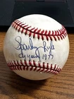 SPARKY LYLE 3 SIGNED AUTOGRAPHED OAL BASEBALL! Red Sox, Yankees! "Cy Young 1977"