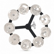 Hi-Hat Bell Mountable Hi-Hat Tambourine Long-Lasting for Practice Room