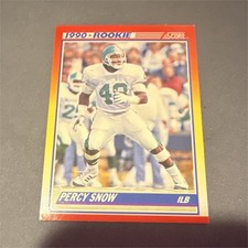 Score 1990 Percy Snow Michigan State Spartans Rookie #305 NCAA Football Card. rookie card picture