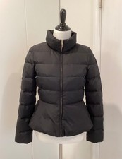 NWT 498 Kate Spade New York Size 2 Peplum Puffer Down Short Jacket Coat Black
