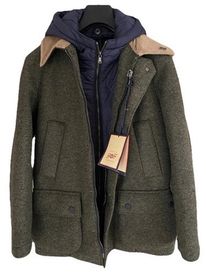 BOB Milton347 Herren Jacke 52 XL Kurzjacke Farbe grün mit blauem Brustgeschirr
