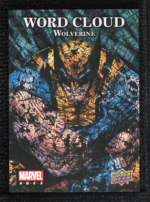 2020 Upper Deck Marvel Ages Word Cloud SSP Wolverine #WC-3 5t2
