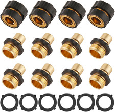 12 Piece Quick Connect Hose Fittings for Garden Hose Quick Connector with Gasket