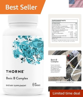 60 Servings of Unflavored B-Complex Capsules - Boost Energy & Brain Function!