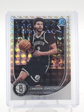 CAMERON JOHNSON 2025-26 BOWMAN CHROME GEOMETRIC REFRACTOR #BCV-61 NETS Q7177